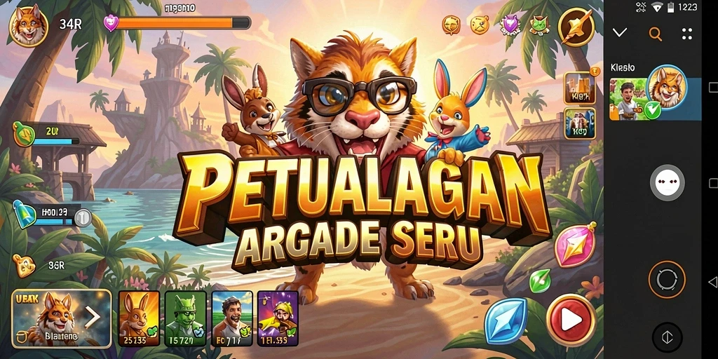 Tangkapan layar mendemonstrasikan gameplay arcade yang seru dan menantang.