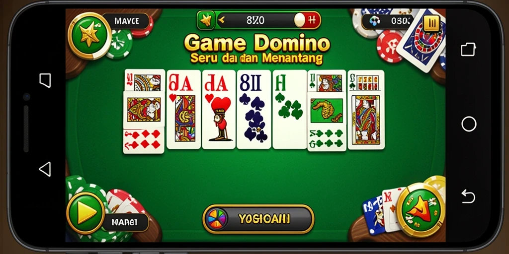 Tampilan seru gameplay Domino 8II dengan interaksi pemain.