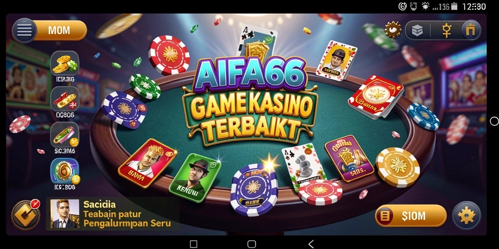 Screenshot AIFA66 menampilkan permainan Kasino yang mengasyikkan dan interaktif.