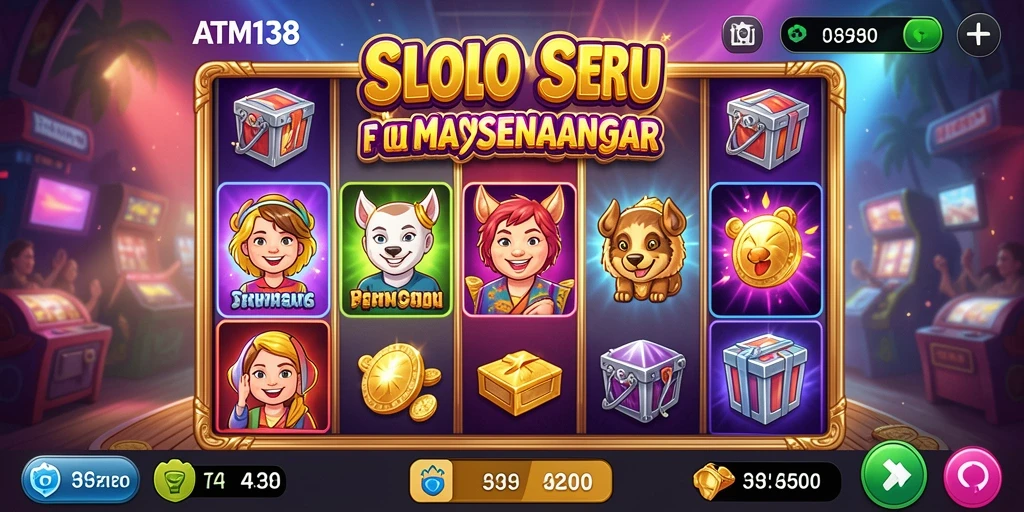 Tampilan gameplay seru dalam permainan slot ATM138.