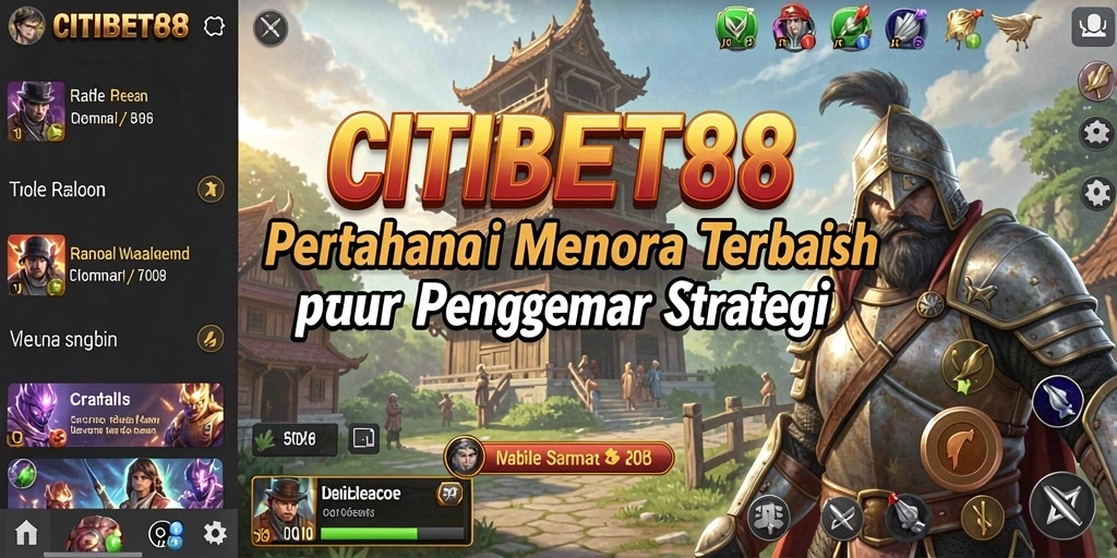 Tampilan aksi gameplay CITIBET88 dalam pertahanan menara.