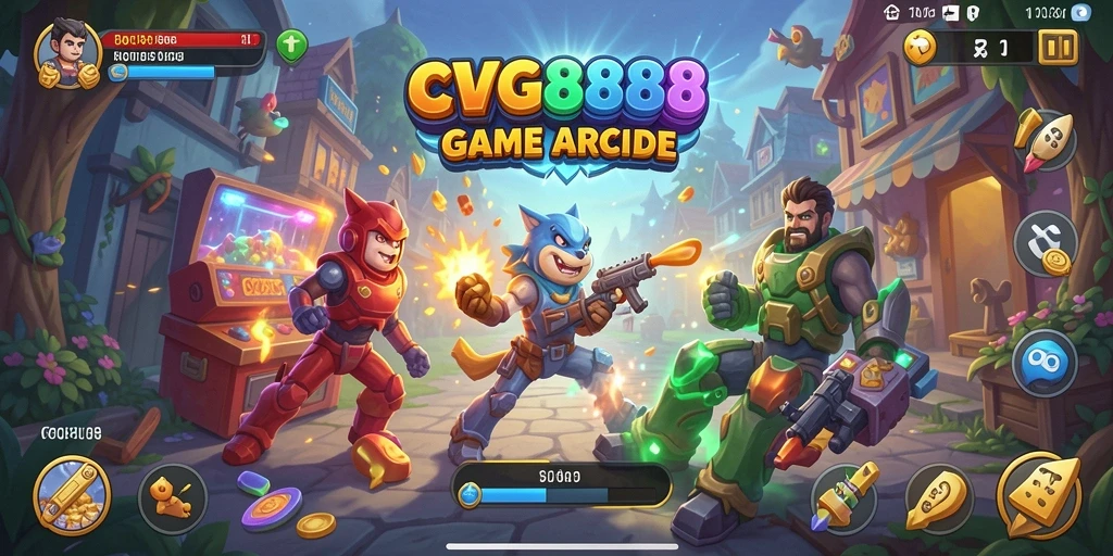 Tampilan gameplay seru dari CVG8888 dengan warna yang cerah.