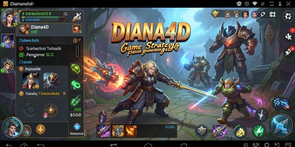 Tampilan gameplay menarik DIANA4D saat membangun dan berperang.