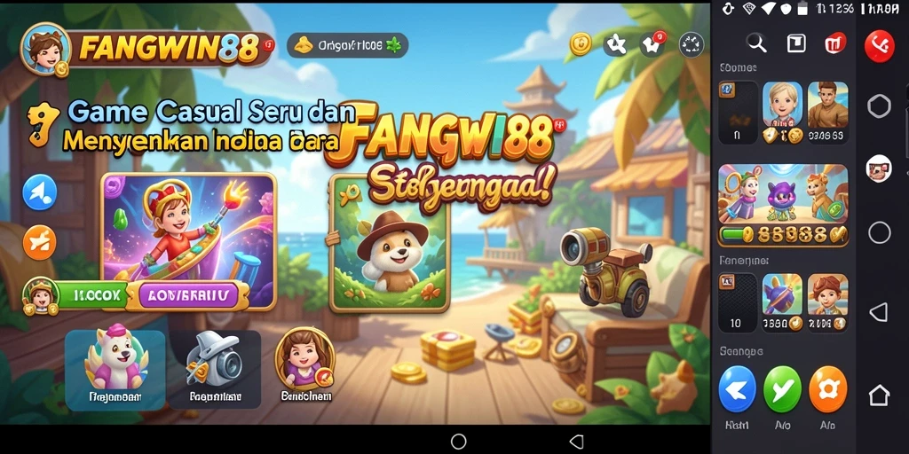 Tampak gameplay seru dan interaktif dari FANGWIN88.