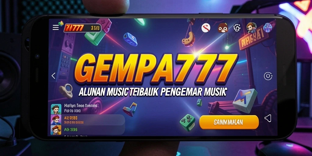 Screenshot gameplay GEMPA777 menunjukkan pengalaman streaming musik yang lancar.