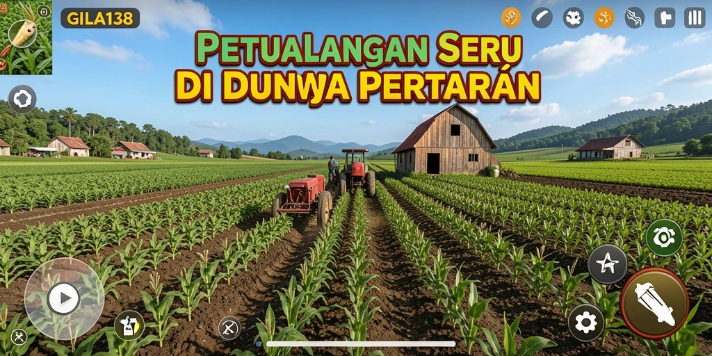 Tampilan gameplay menarik di dunia pertanian yang menawan.