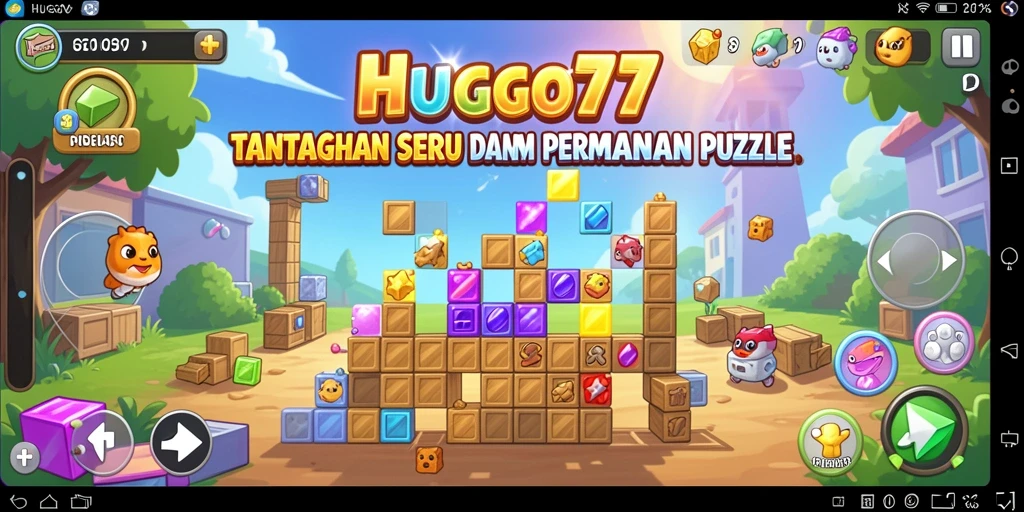 Screenshot HUGO77 menampilkan gameplay seru dengan puzzle yang menantang.