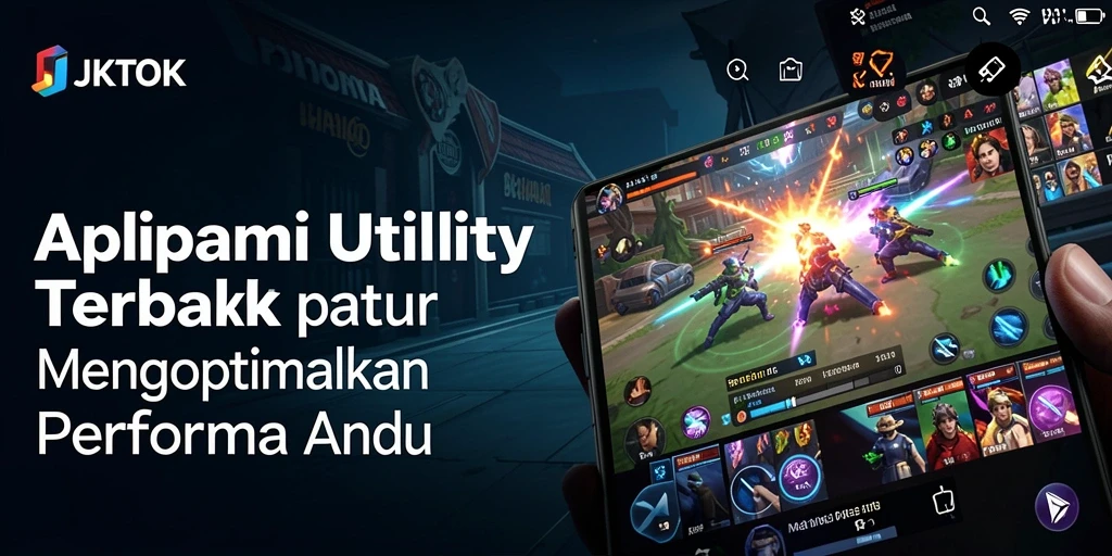 Screenshot utama JKTOK menampilkan fitur optimasi sistem dengan antarmuka intuitif.