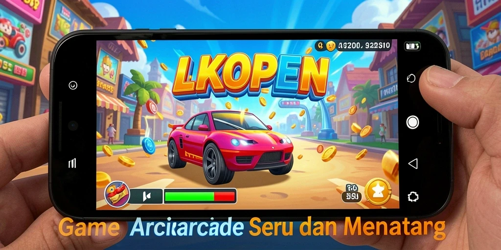 Tampilan gameplay LKOPEN yang penuh warna dan seru.
