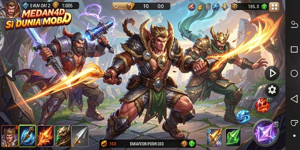 Tangkapan layar dari gameplay seru MEDAN4D yang menampilkan pertarungan tim.