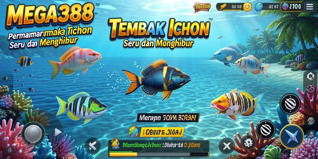 Tampilan gameplay seru Tembak Ikan di MEGA388.