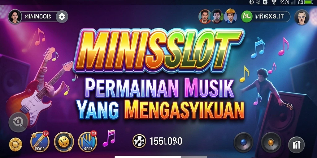 Tampilan gameplay menunjukkan keseruan bermain musik dalam MINISLOT.