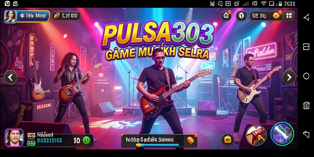 Screenshot utama PULSA303 menampilkan gameplay musik yang menarik dan interaktif.