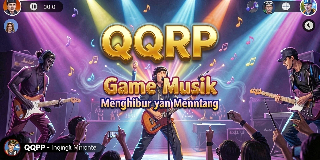 Tampilan menarik dari gameplay QQRP yang penuh dengan keseruan dalam musik.