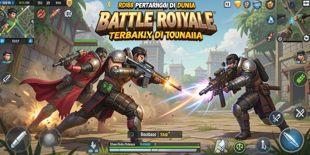 Tampilan gameplay RDI88 yang mendebarkan dalam pertempuran Battle Royale.