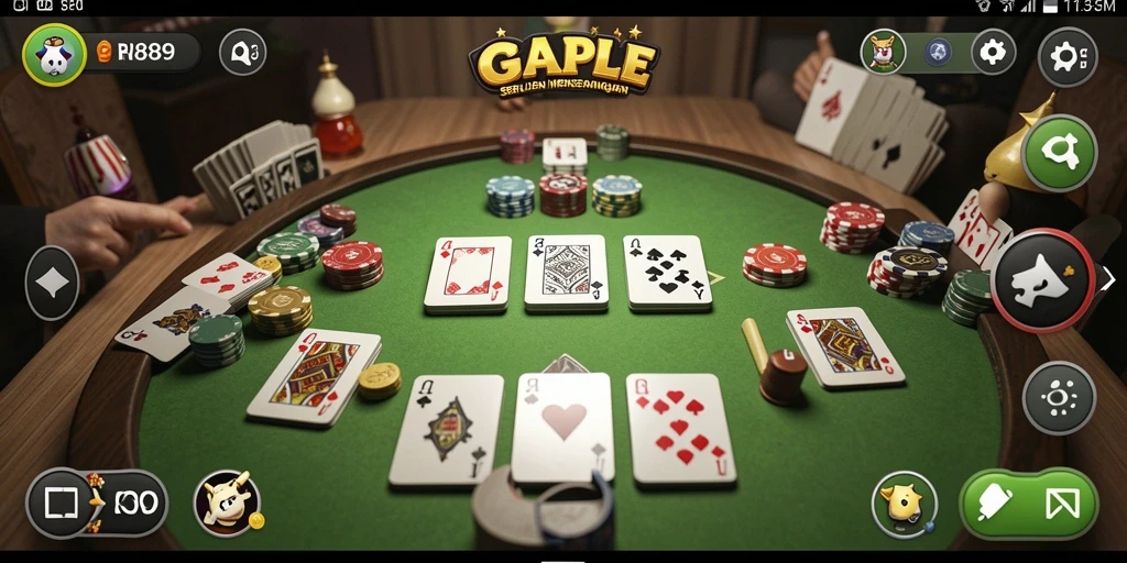 Gameplay seru Gaple di RI889.