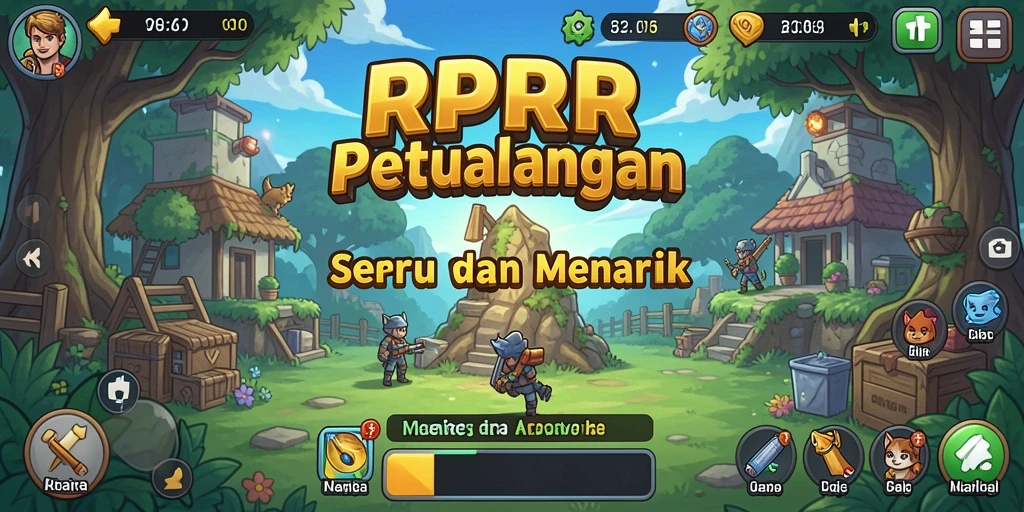 Tangkapan layar gameplay RPRR yang menunjukkan kemajuan dalam game Idle.