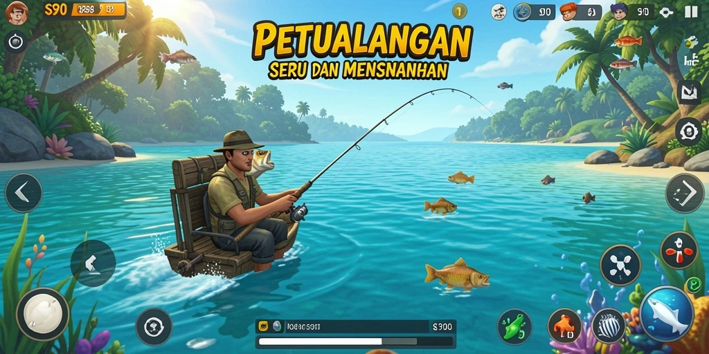 Gambaran gameplay di S80 dengan pengalaman memancing yang seru.
