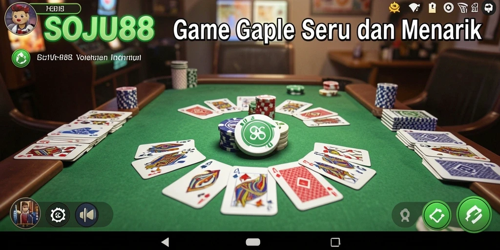 Tampilan menarik gameplay Gaple di SOJU88.
