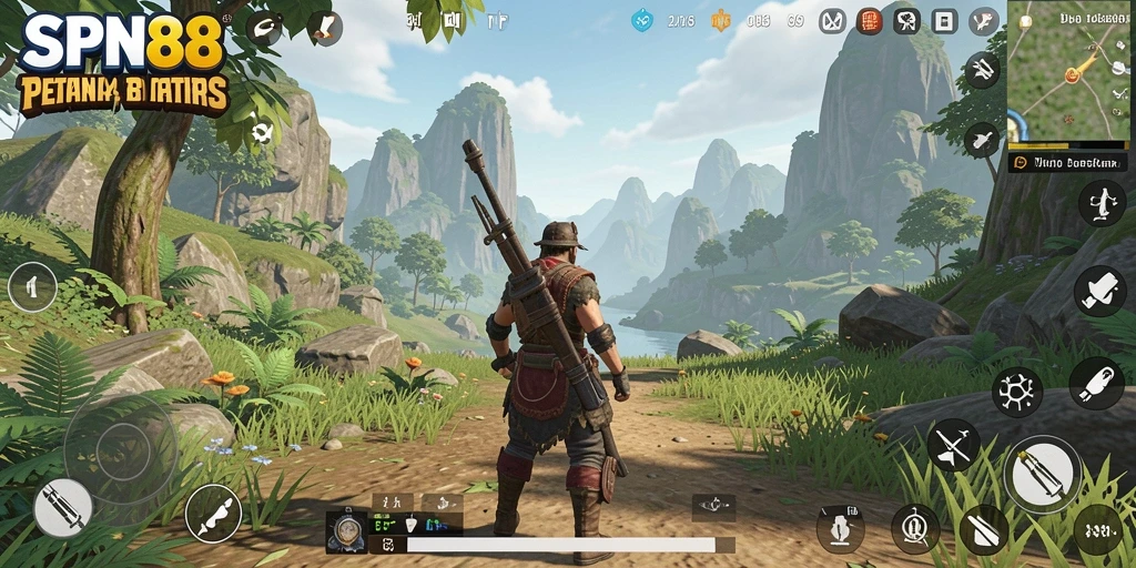 Tampilan gameplay SPN88 dengan petualangan tanpa batas.