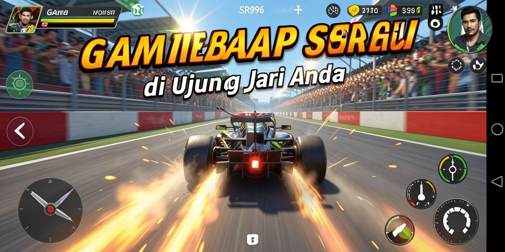Tampilan gameplay balap yang mendebarkan dan grafis menawan di SR996.