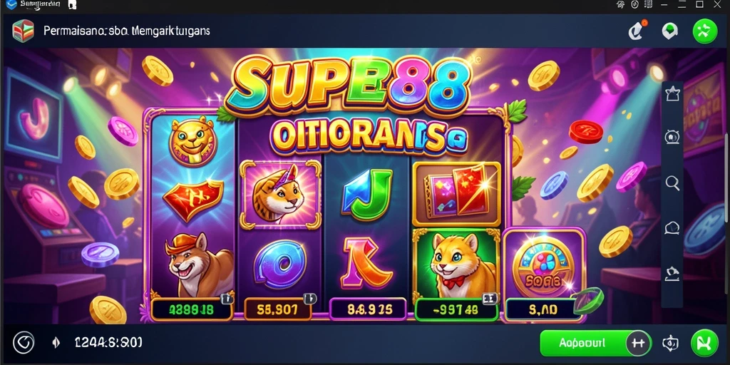 Gameplay SUPER88 yang menarik dan penuh warna.