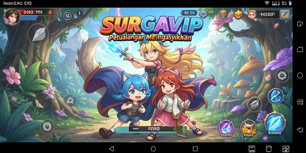Tampilan menarik dari gameplay SURGAVIP yang penuh warna.