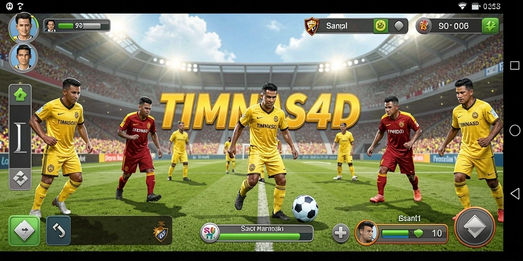 Tampilan gameplay TIMNAS4D yang ceria dan menghibur.
