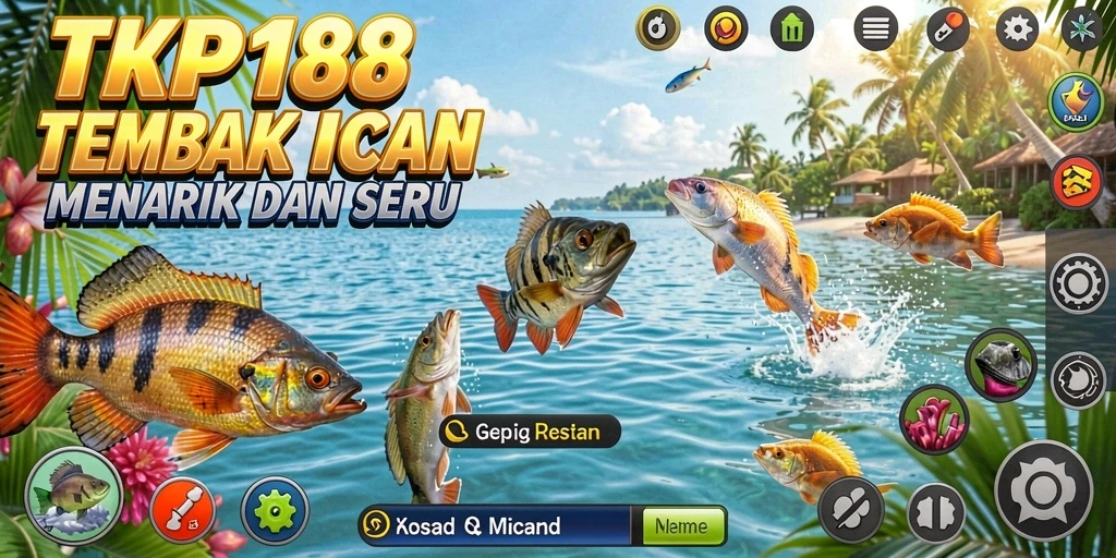 Tampilan gameplay TKP188 yang seru dan penuh aksi tembak ikan.
