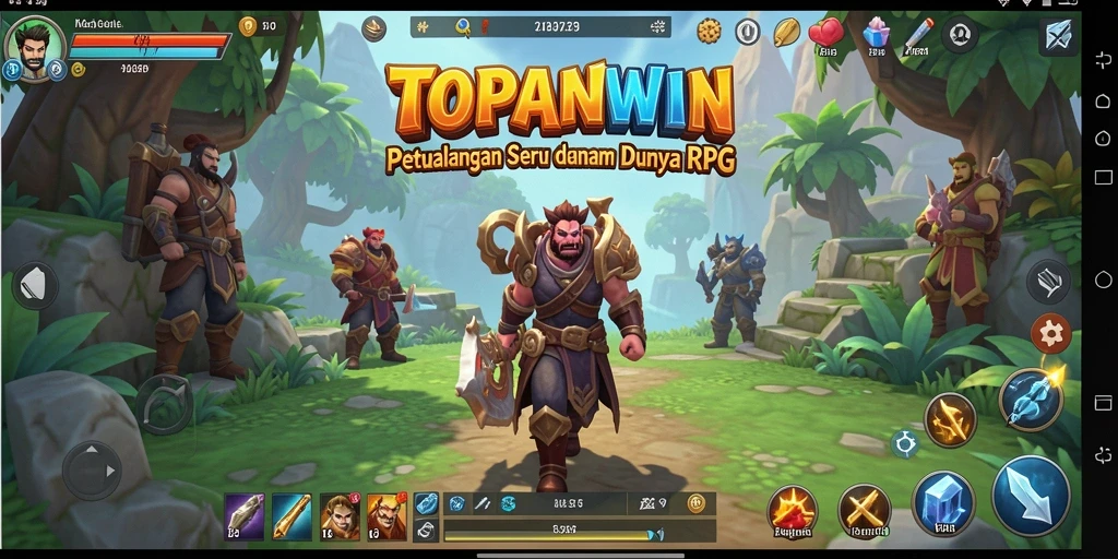 Tangkapan layar yang menunjukkan aksi seru dalam gameplay RPG