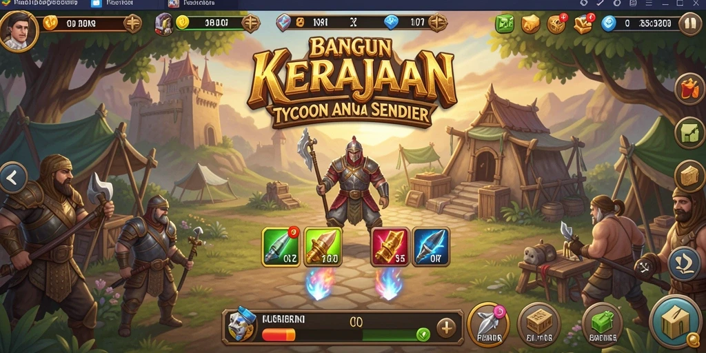 Tampilan gameplay V07 yang menawan dalam genre Tycoon.
