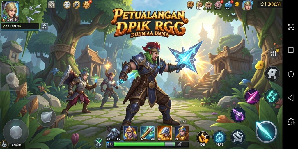 Tampilan menarik gameplay RPG V21 yang mengasyikkan.