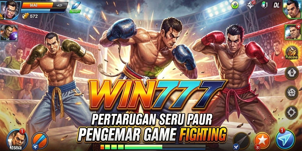 Tampilan gameplay WIN777 yang penuh aksi dan pertarungan seru.