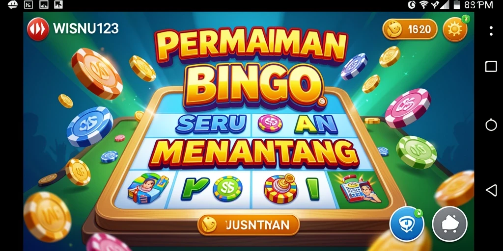 Screenshot WISNU123 menampilkan gameplay Bingo yang seru.